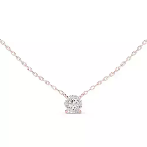 Solitaire Round Diamond Pendant Woman Necklace 3dm STL Video