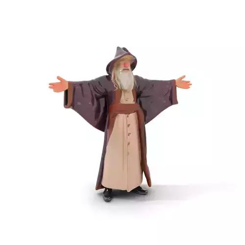 Wizard Character Model Pack with PBR Textures Low-poly 3D model