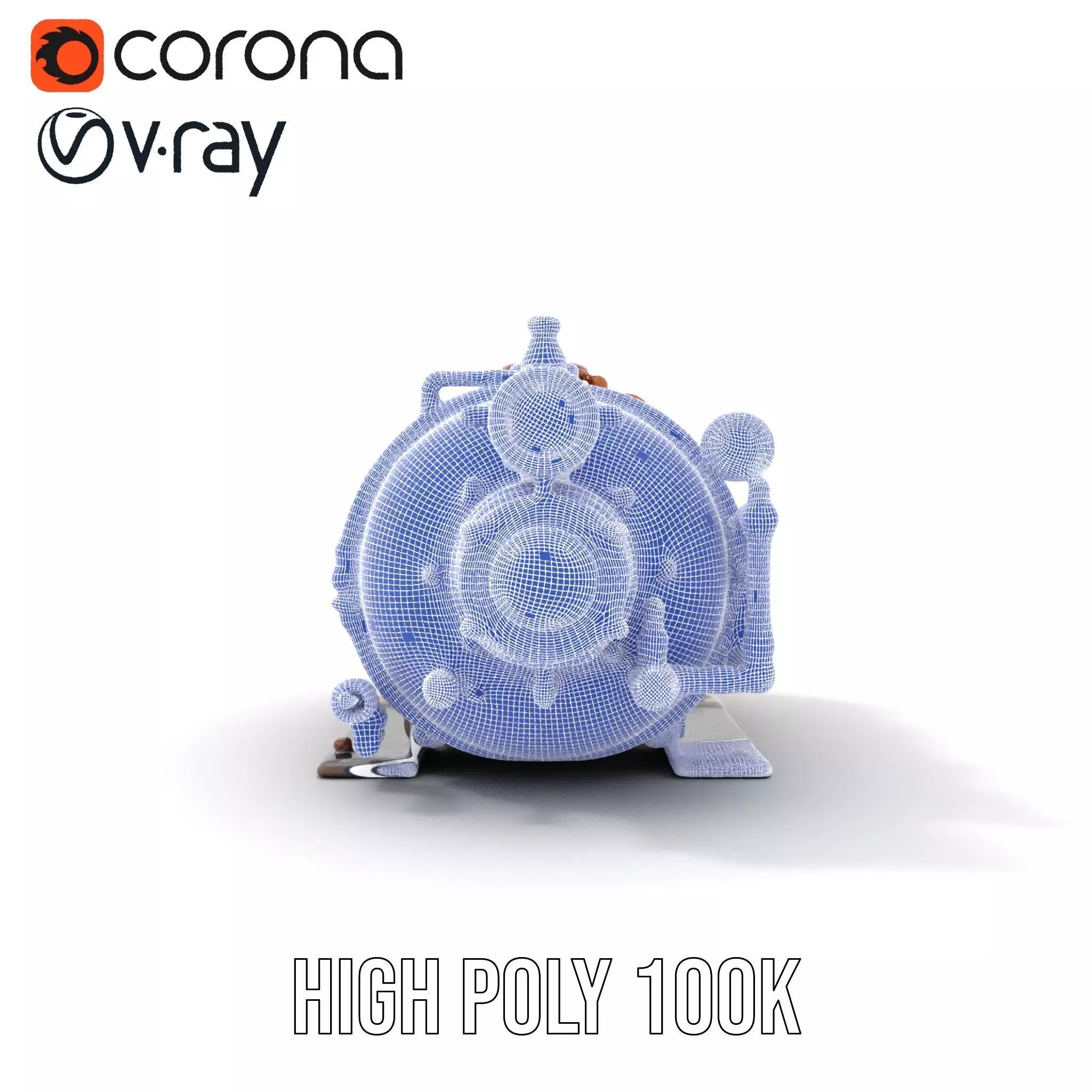 Steampunk Boiler with Gauges and Pipes Model Pack Low-poly 3D model_29