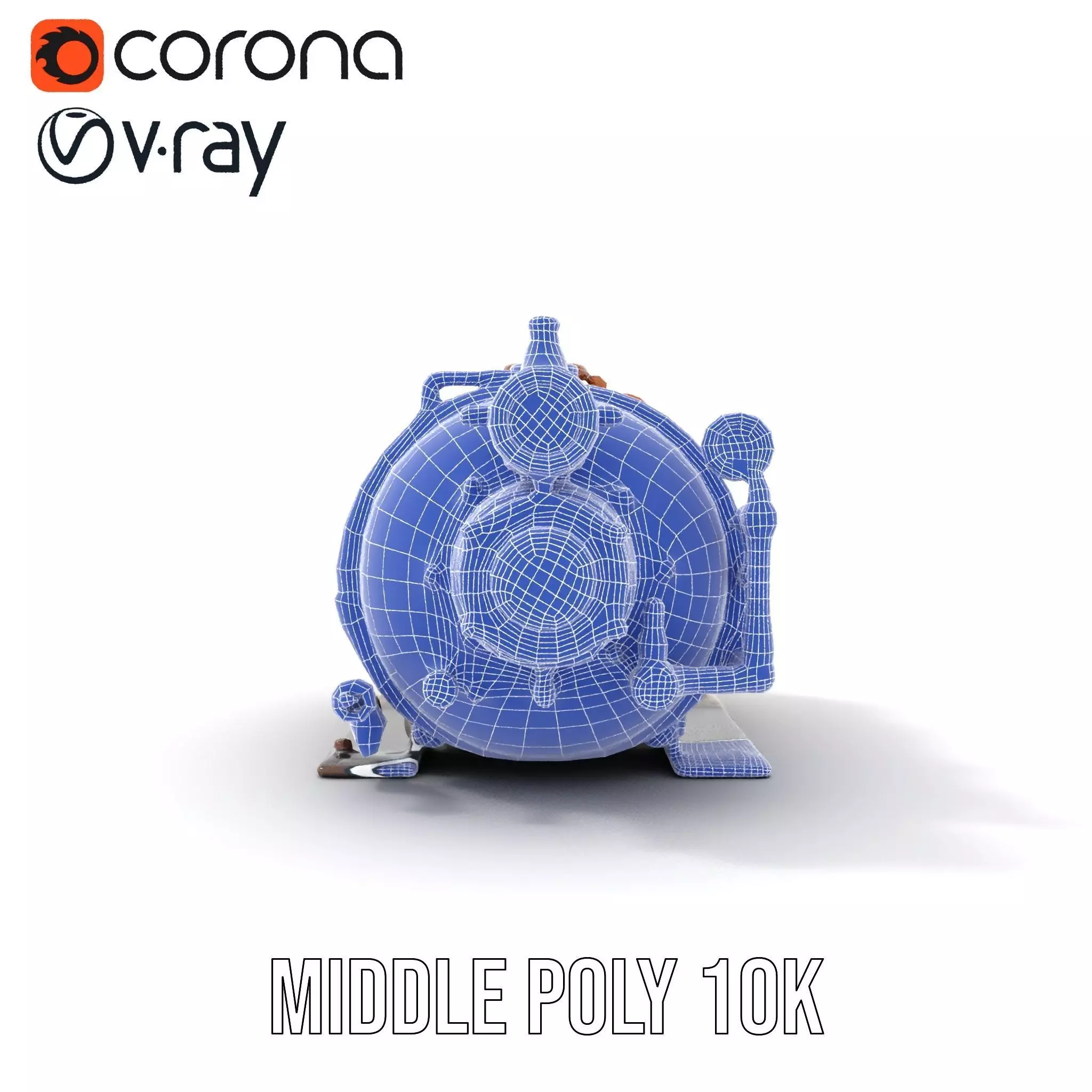 Steampunk Boiler with Gauges and Pipes Model Pack Low-poly 3D model_21