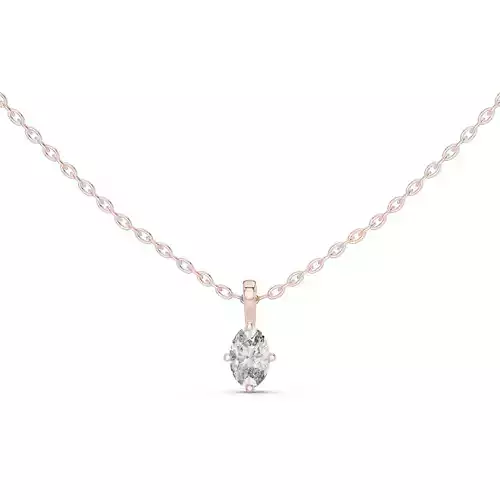 Solitaire Oval Cut Diamond Pendant Woman Necklace 3dm STL Video 3D print model
