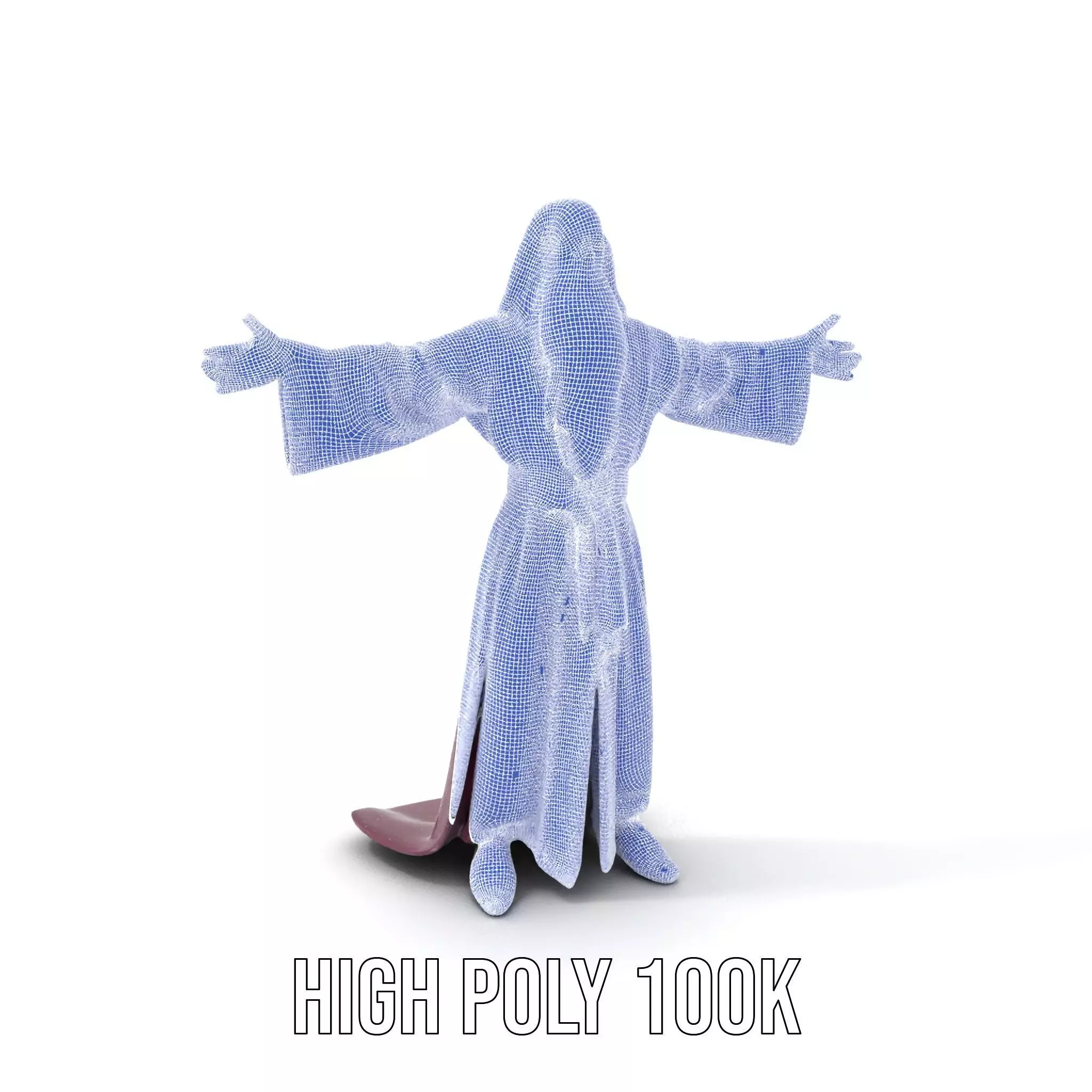 Wizard Character Model Pack with Purple Robe Low-poly 3D model_5