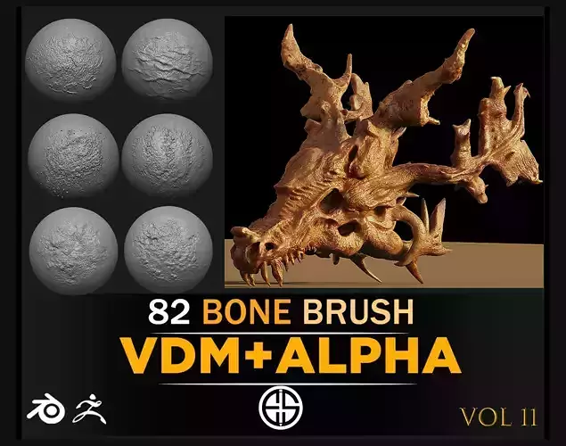 Bone Brush-Blender vdm-Zbrush VDM