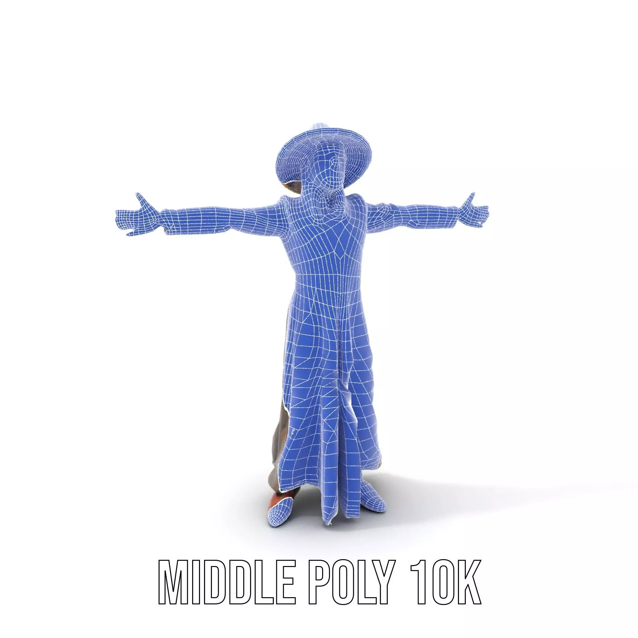 Wizard Character Model Pack with Detailed Outfit and Accessories Low-poly 3D model_18