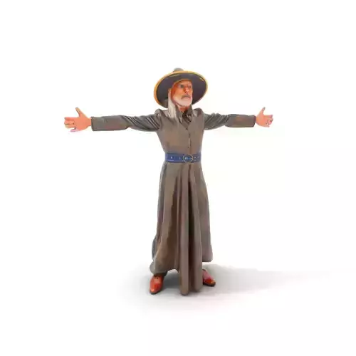 Wizard Character Model Pack with Detailed Outfit and Accessories