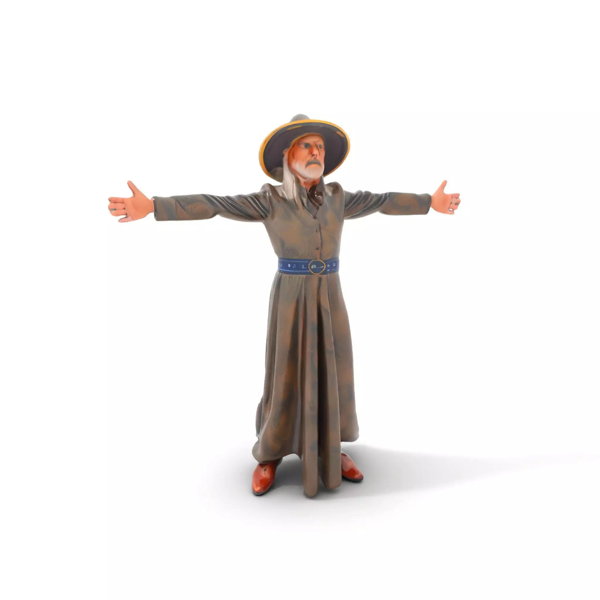 Wizard Character Model Pack with Detailed Outfit and Accessories Low-poly 3D model_0