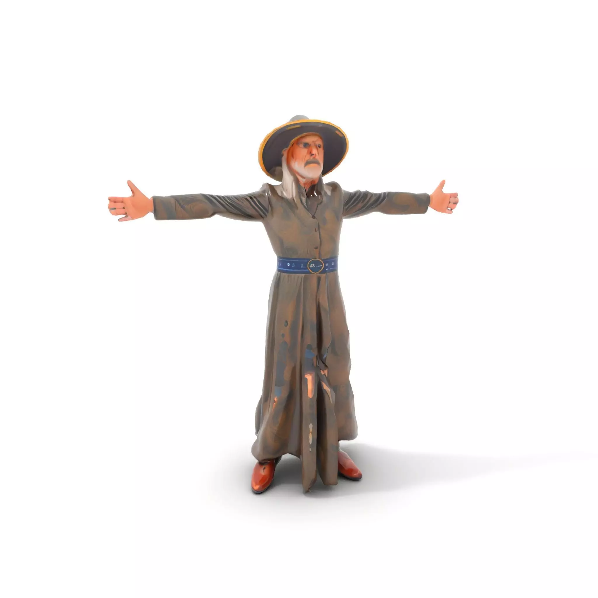 Wizard Character Model Pack with Detailed Outfit and Accessories Low-poly 3D model_10