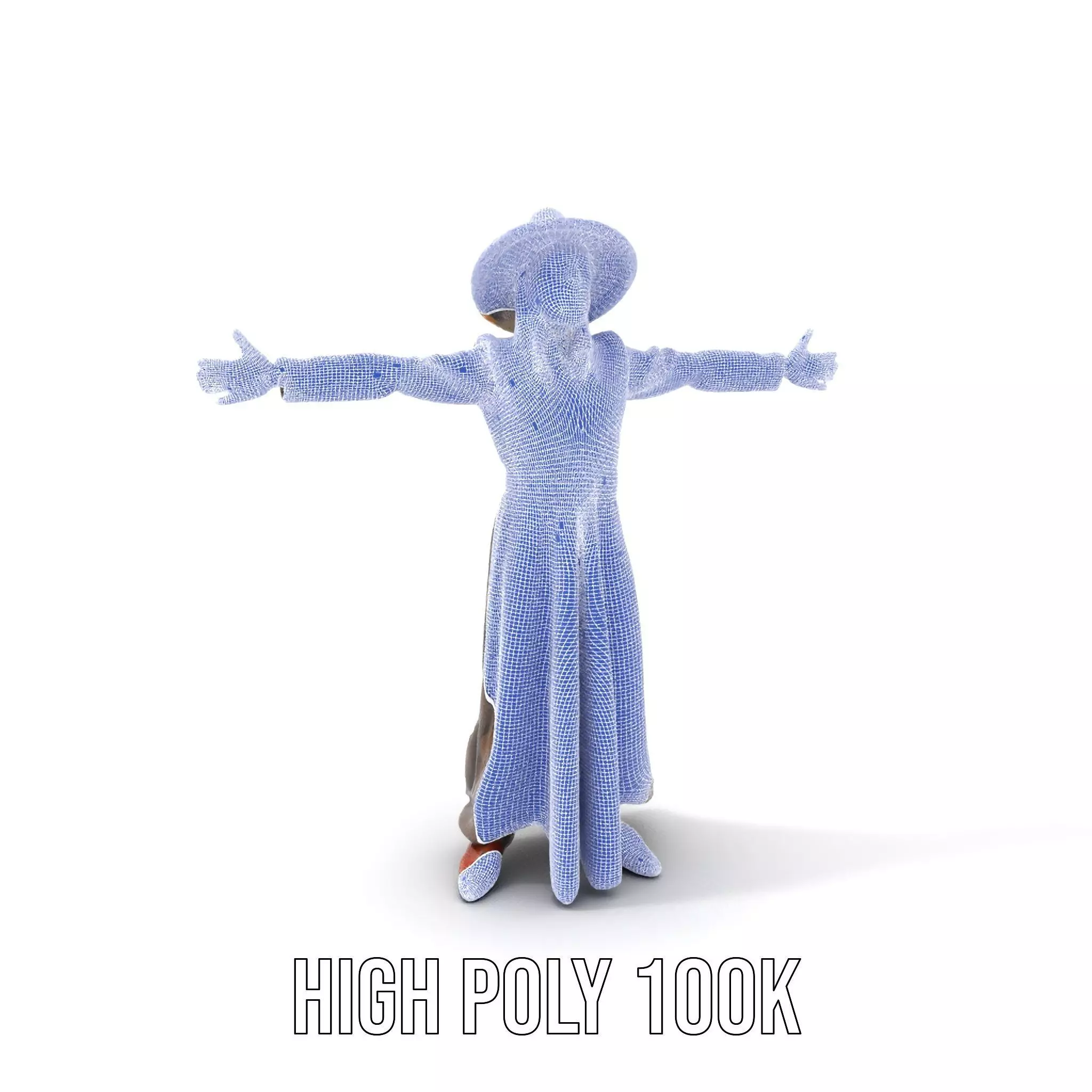 Wizard Character Model Pack with Detailed Outfit and Accessories Low-poly 3D model_4