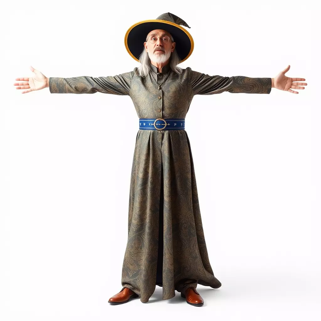 Wizard Character Model Pack with Detailed Outfit and Accessories Low-poly 3D model_2