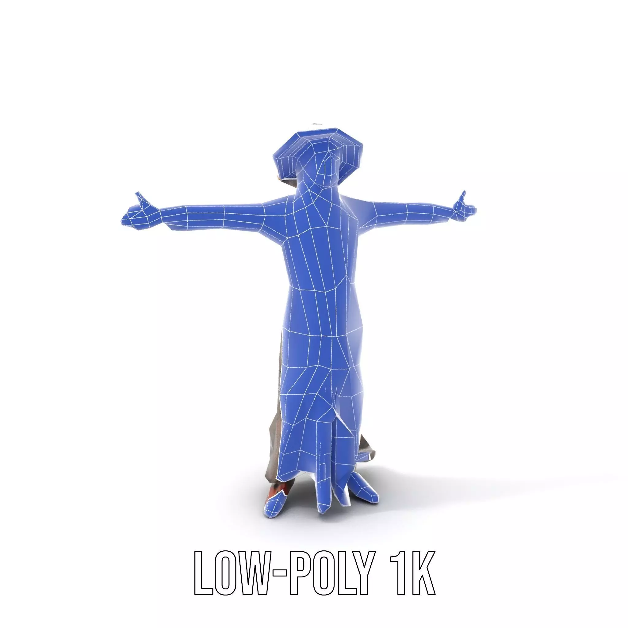 Wizard Character Model Pack with Detailed Outfit and Accessories Low-poly 3D model_11