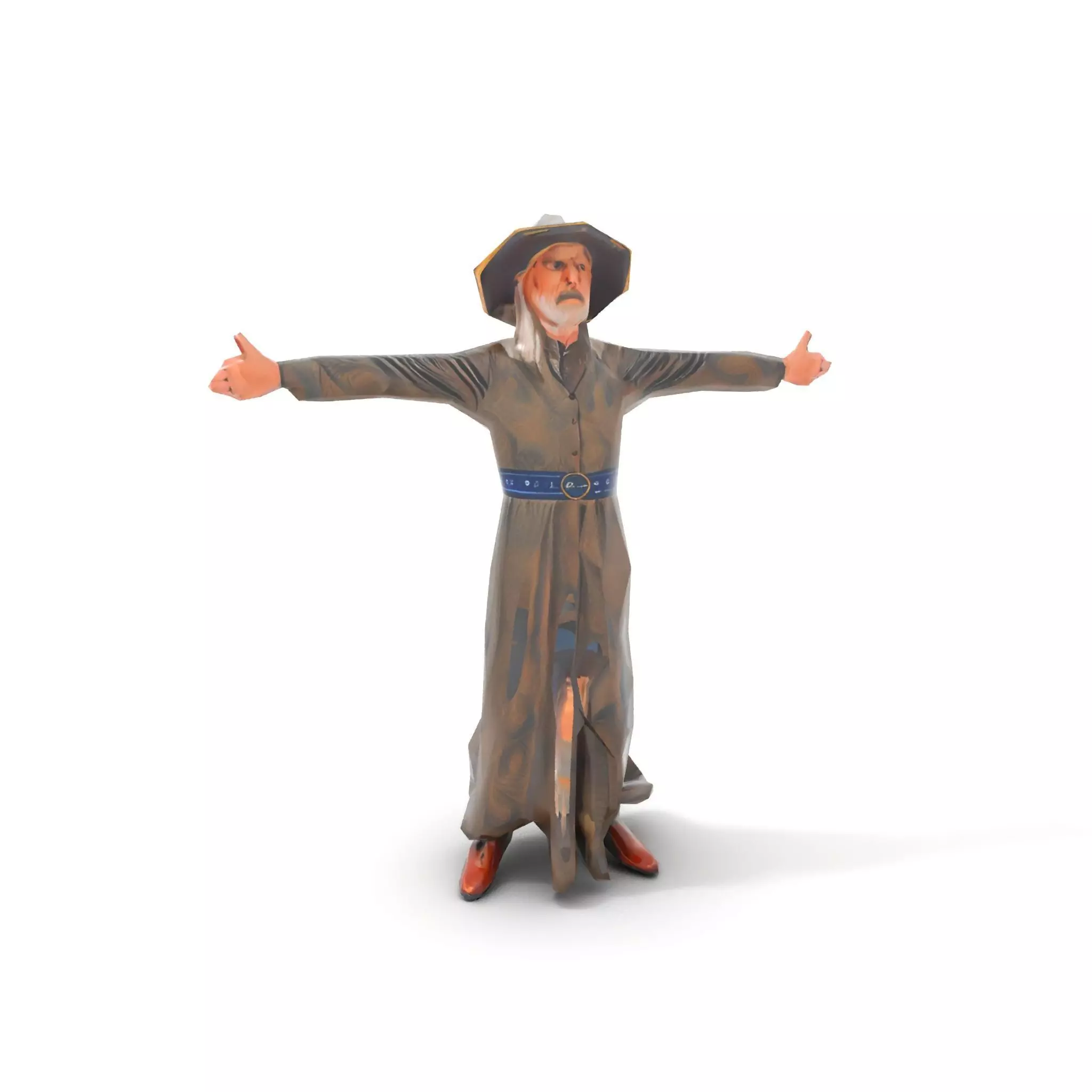 Wizard Character Model Pack with Detailed Outfit and Accessories Low-poly 3D model_8