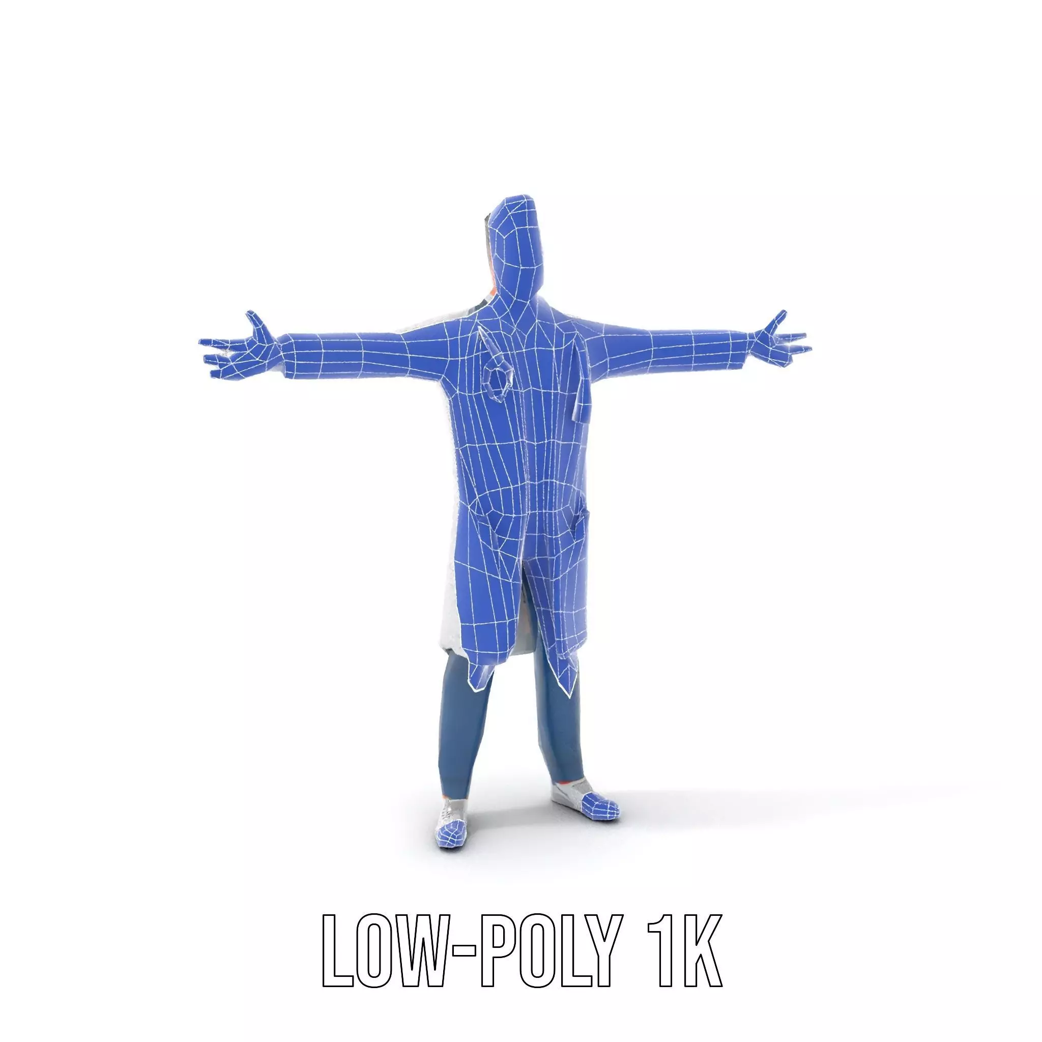 Friendly Doctor Character Model Pack with Stethoscope Low-poly 3D model_14