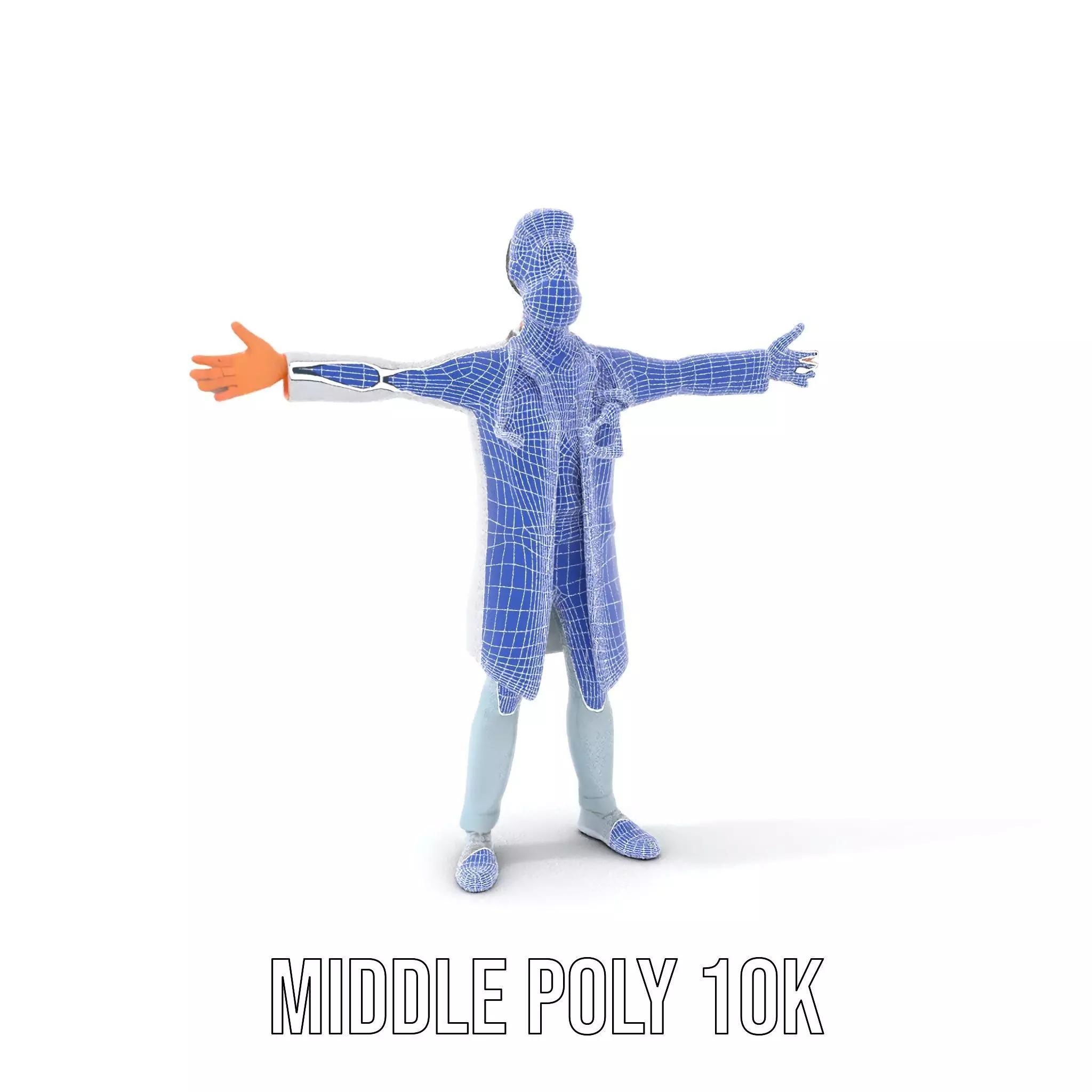 Animated Doctor Character Model Pack with Medical Accessories Low-poly 3D model_21