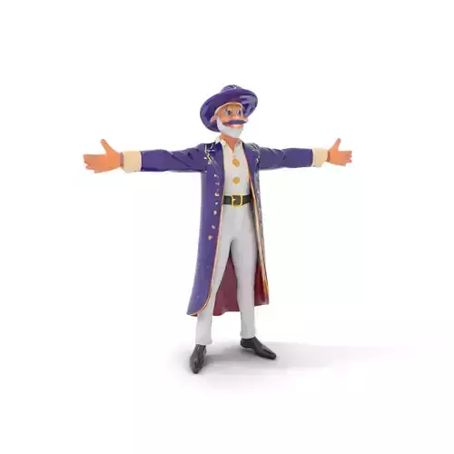 Wizard Character Model Pack with Starry Robe Low-poly 3D model
