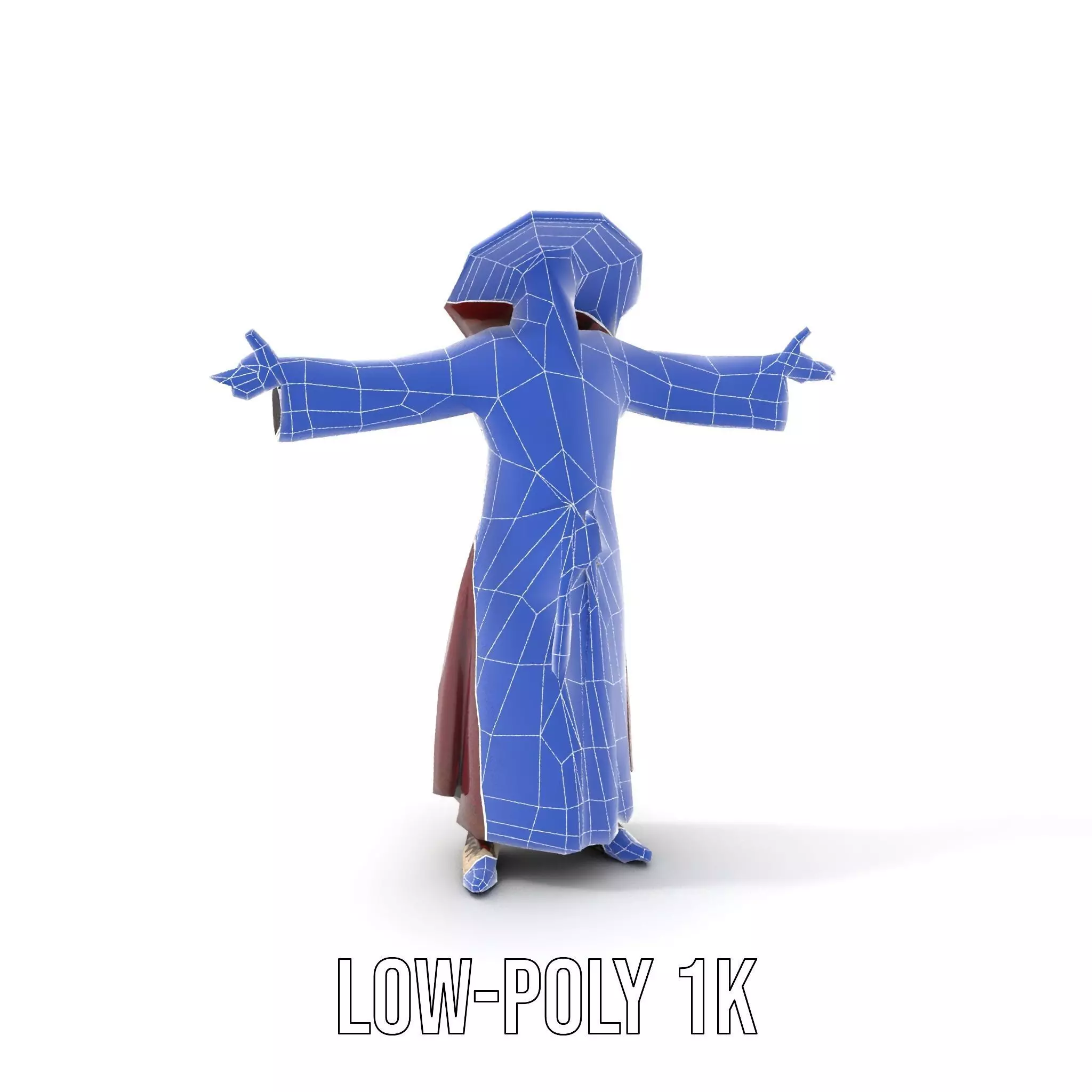 Wizard Character Model Pack with Hat and Robes Low-poly 3D model_28