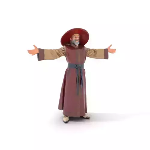 Wizard Character Model Pack with Hat and Robes