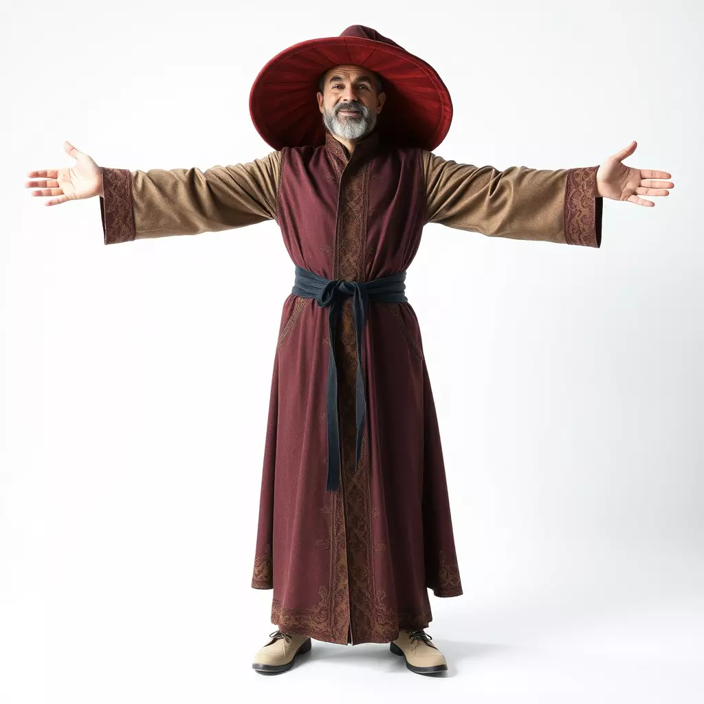 Wizard Character Model Pack with Hat and Robes Low-poly 3D model_3