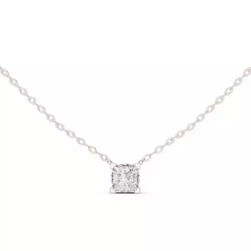 Solitaire Princess Diamond Pendant Woman Necklace 3dm STL Video