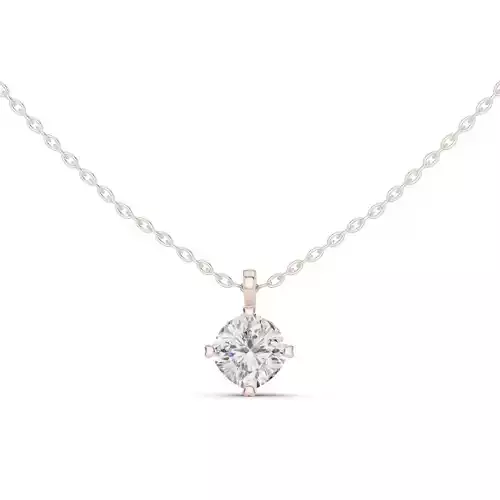 Solitaire Cushion Diamond Pendant Woman Necklace 3dm STL Video 3D print model
