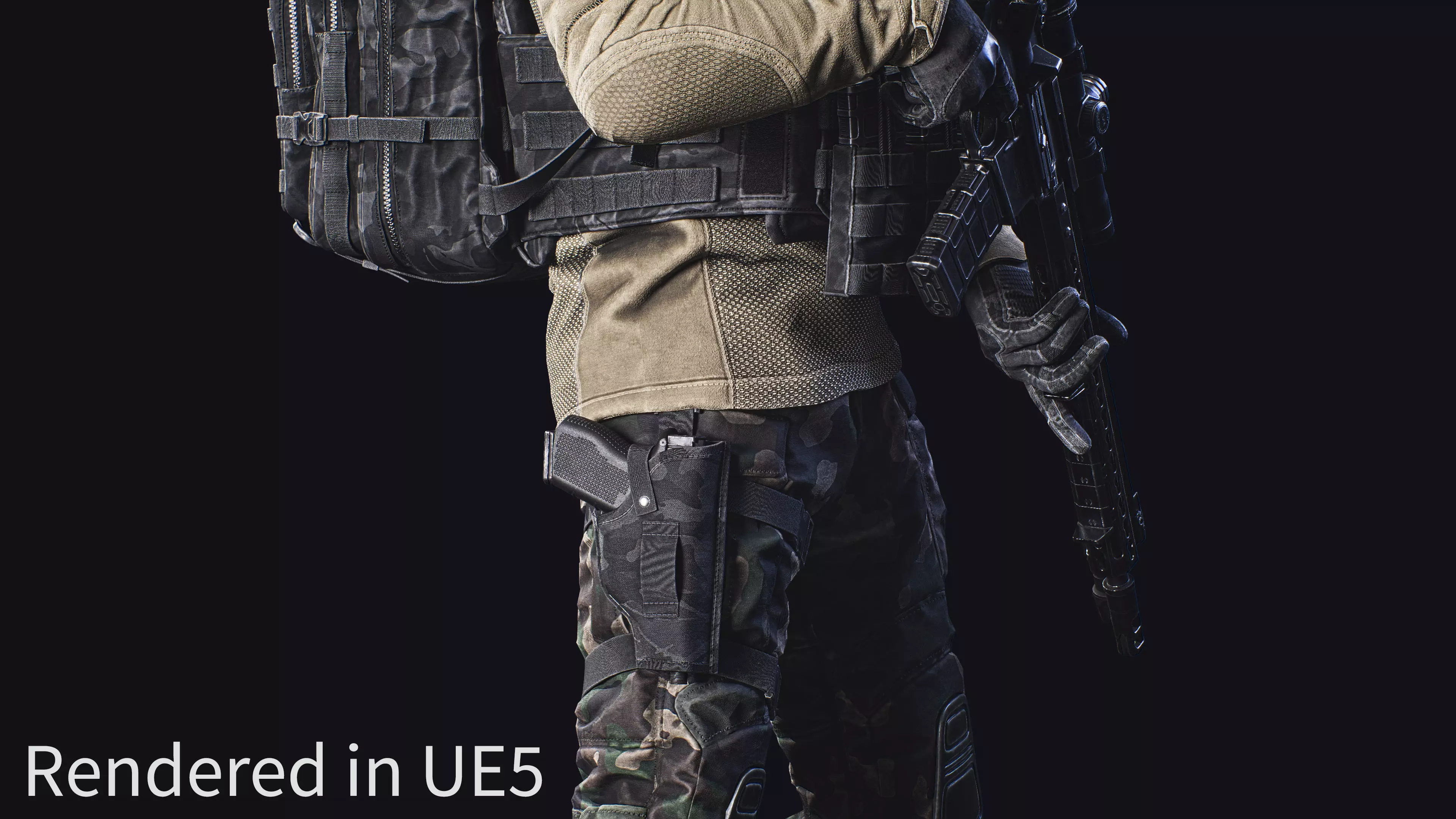 Modular Soldier Character Army Tactical Spec Ops 03 Low-poly 3D model_8