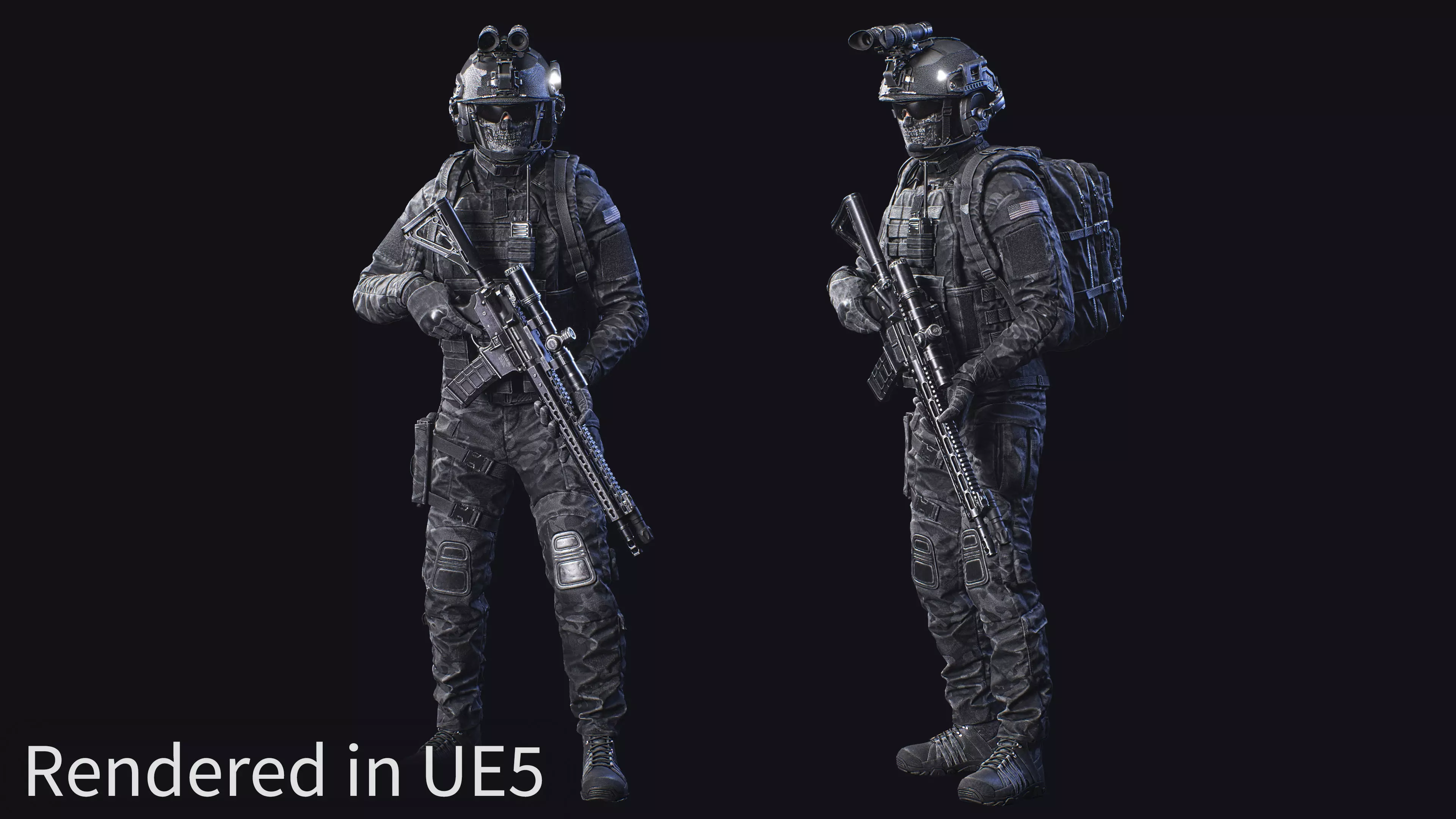 Modular Soldier Character Army Tactical Spec Ops 03 Low-poly 3D model_2