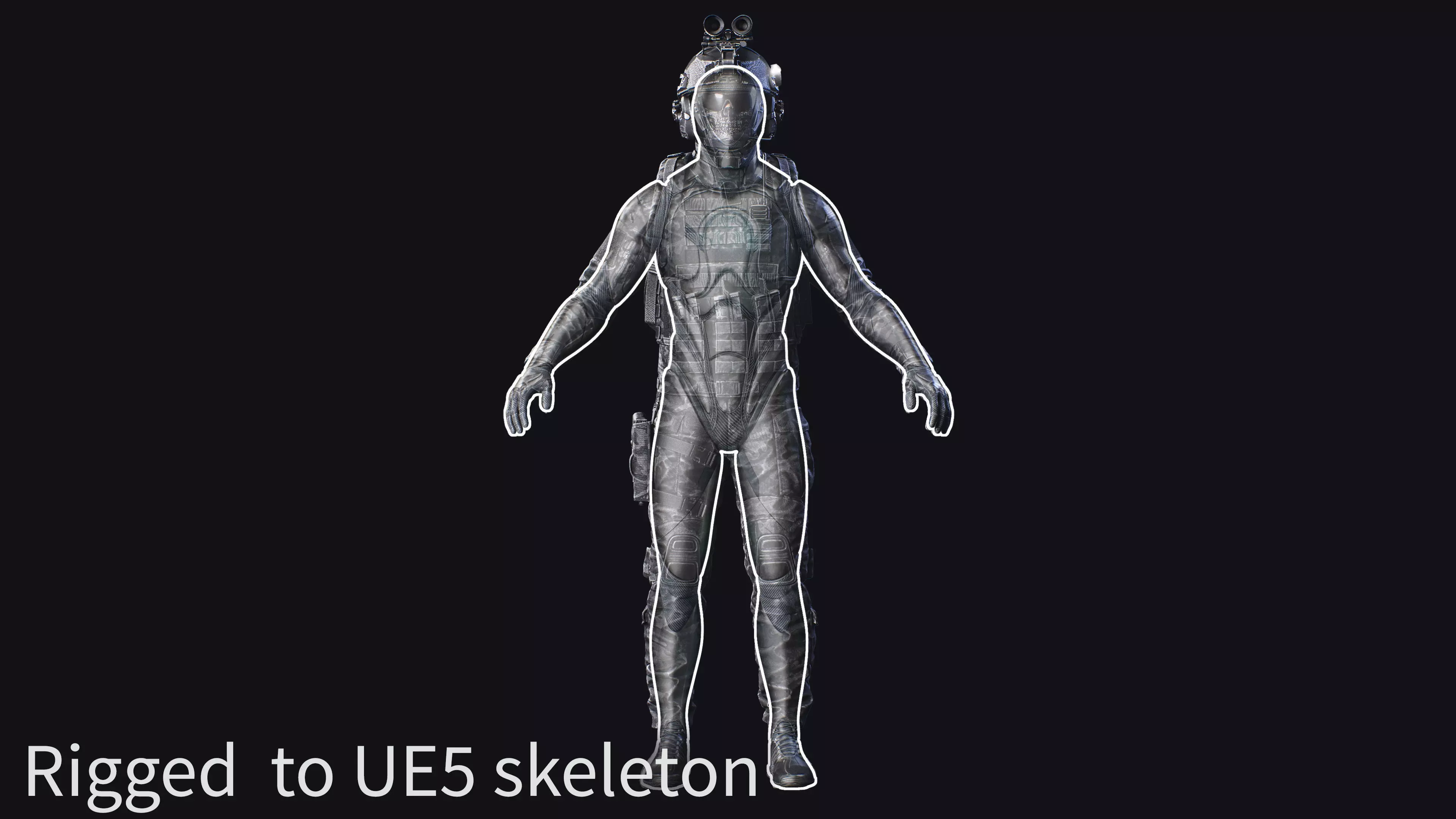 Modular Soldier Character Army Tactical Spec Ops 03 Low-poly 3D model_13