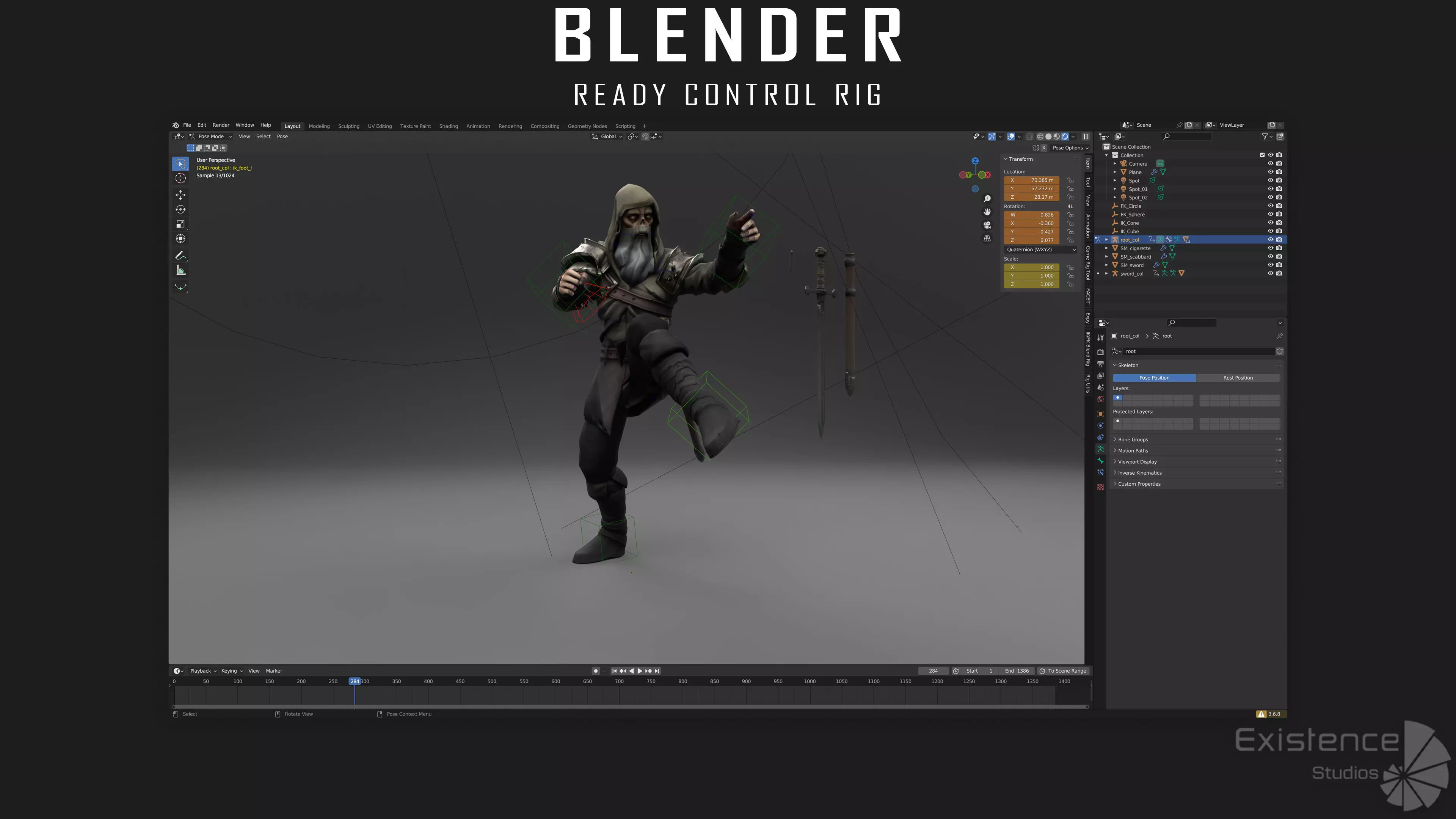 Old Undead Draugr - Stylized Zombie Warrior - Norse Fantasy - 72 Low-poly 3D model_13