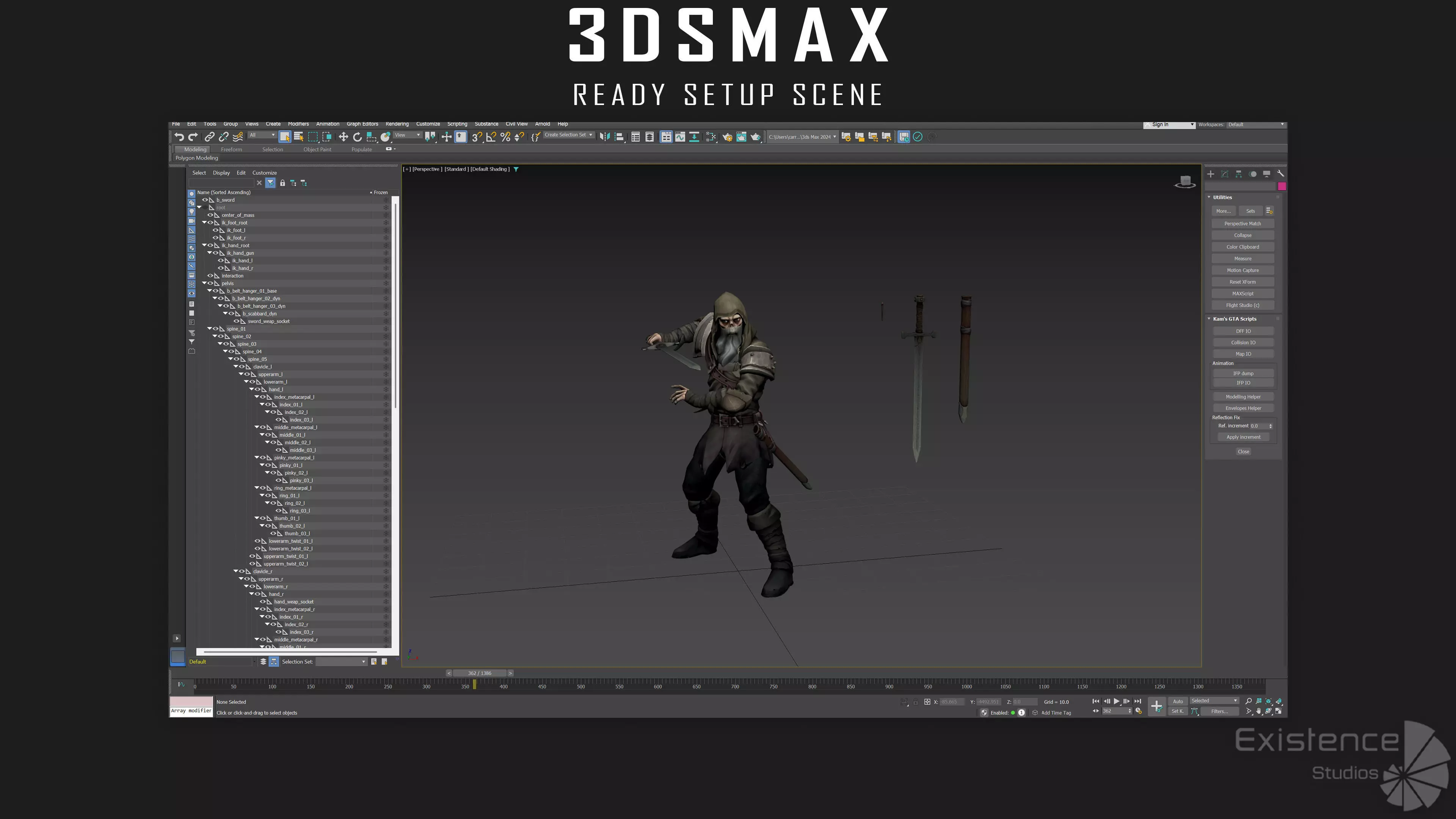 Old Undead Draugr - Stylized Zombie Warrior - Norse Fantasy - 72 Low-poly 3D model_16