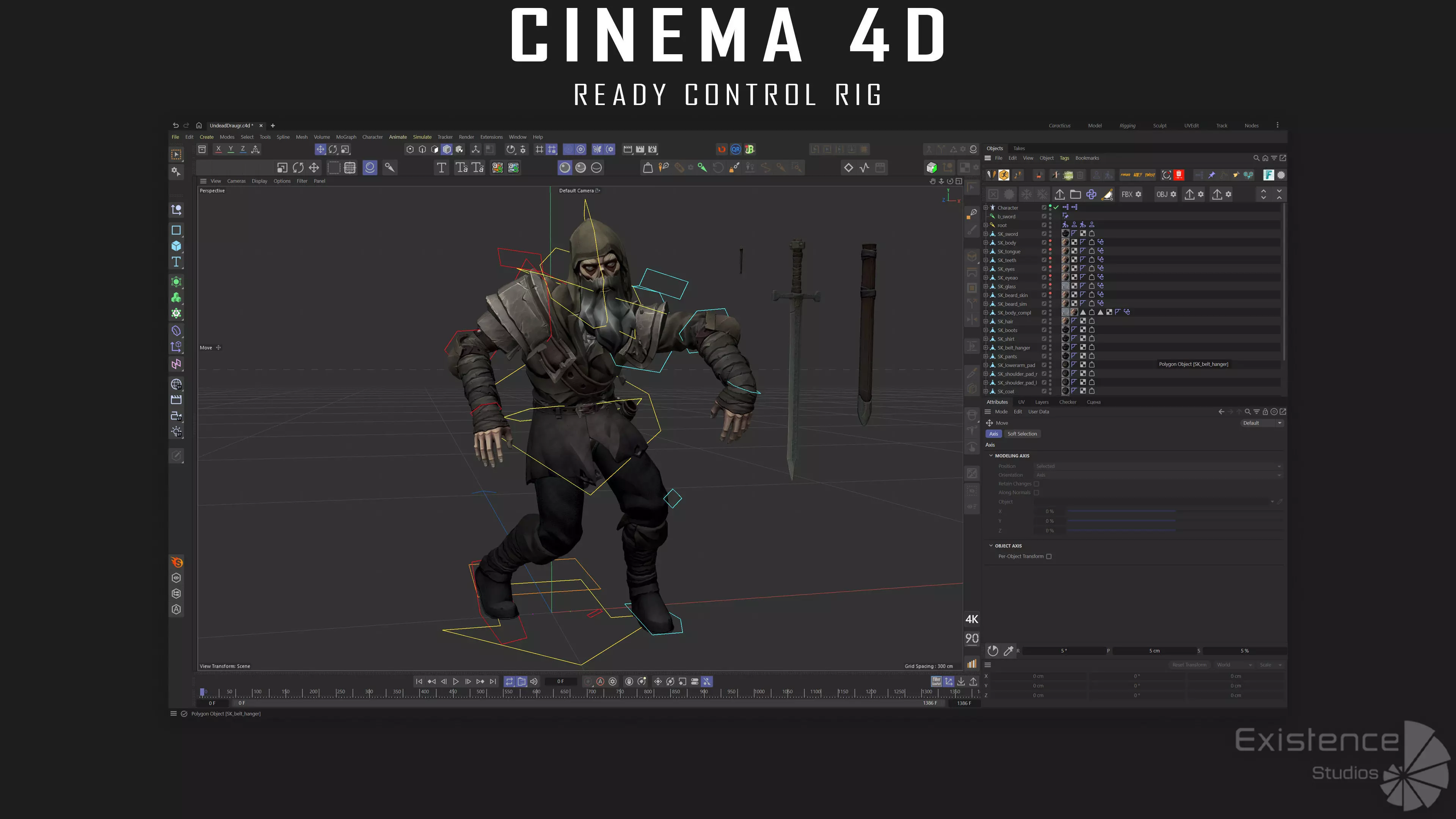 Old Undead Draugr - Stylized Zombie Warrior - Norse Fantasy - 72 Low-poly 3D model_15