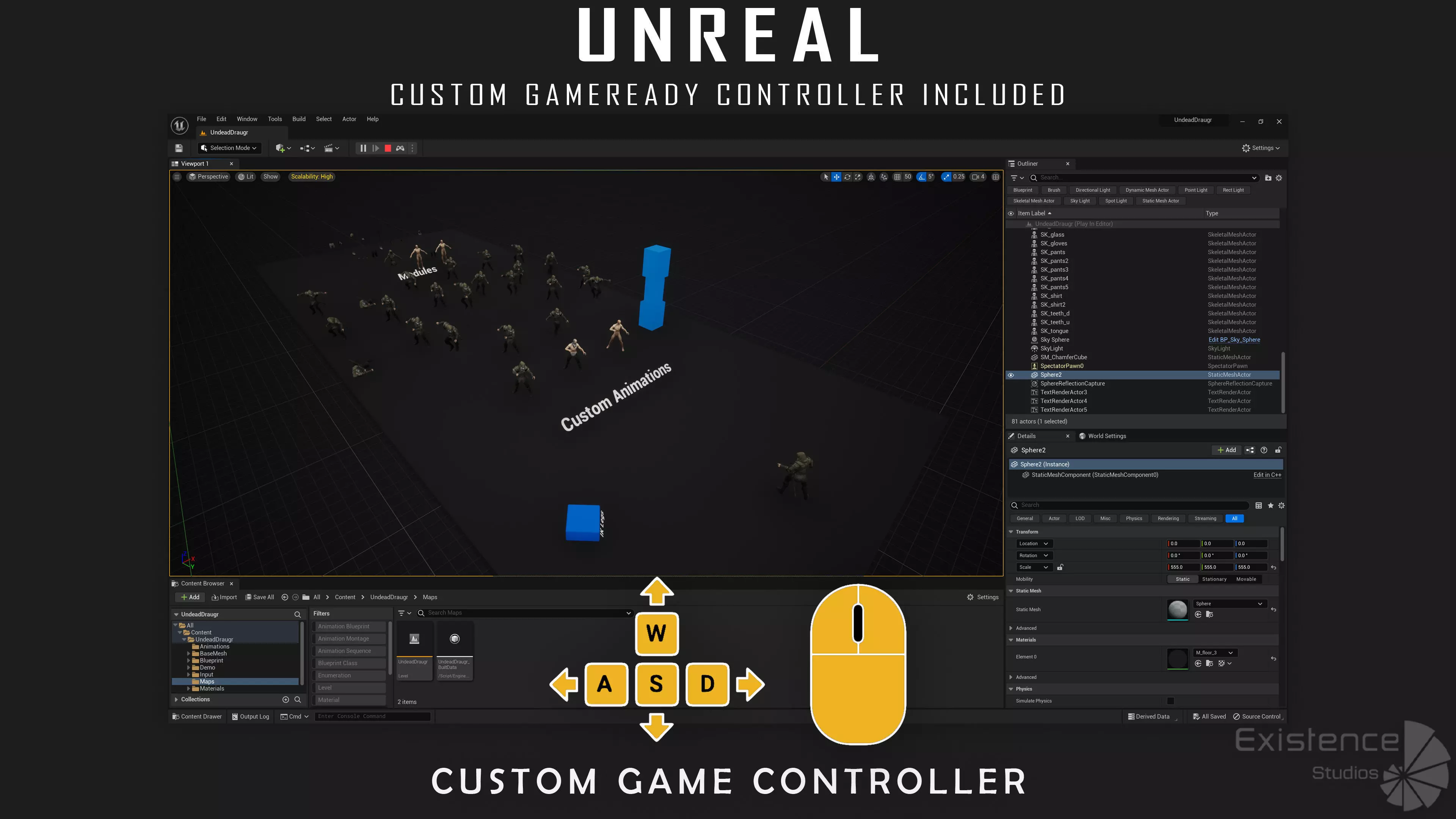 Old Undead Draugr - Stylized Zombie Warrior - Norse Fantasy - 72 Low-poly 3D model_9