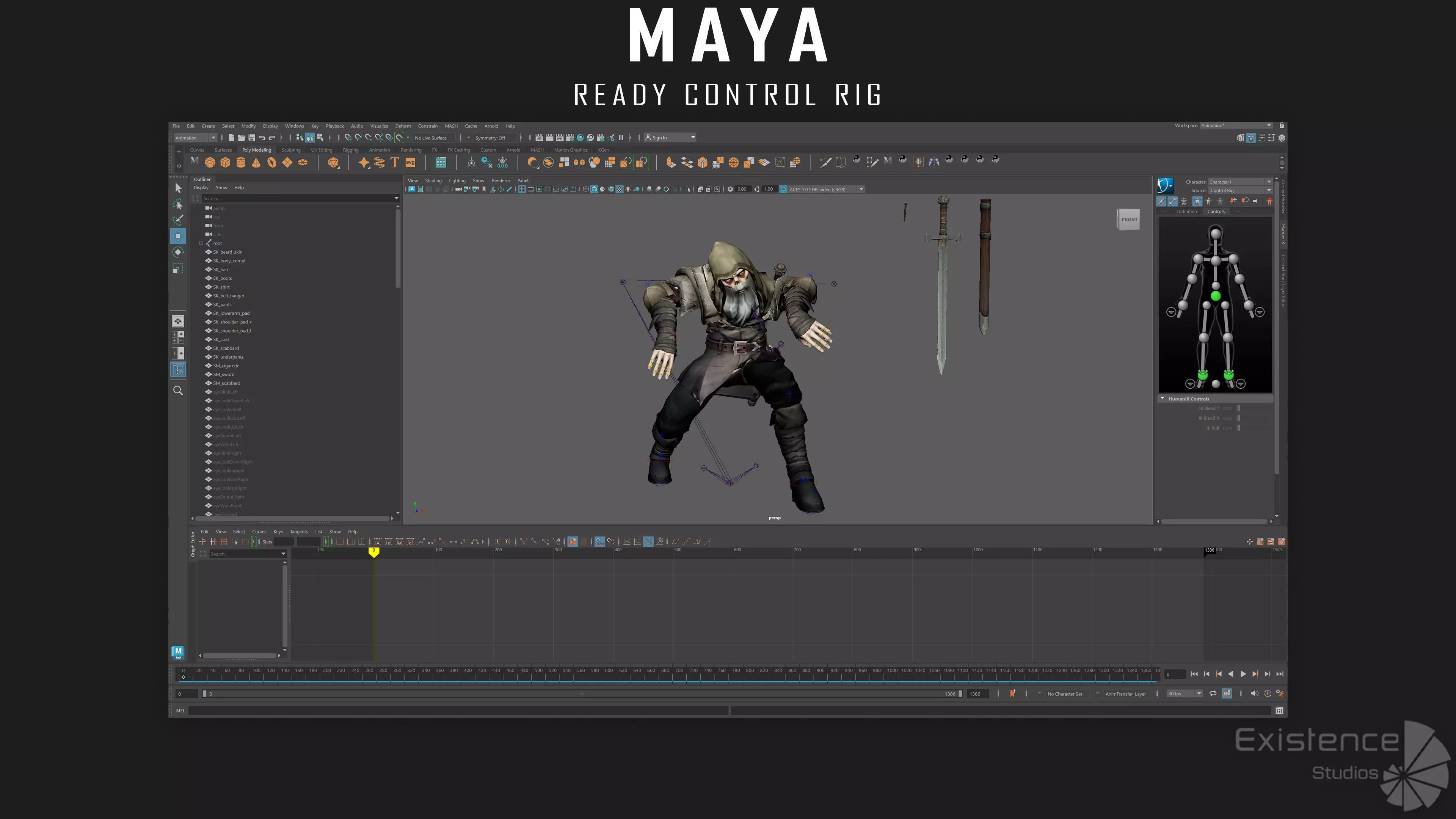 Old Undead Draugr - Stylized Zombie Warrior - Norse Fantasy - 72 Low-poly 3D model_14