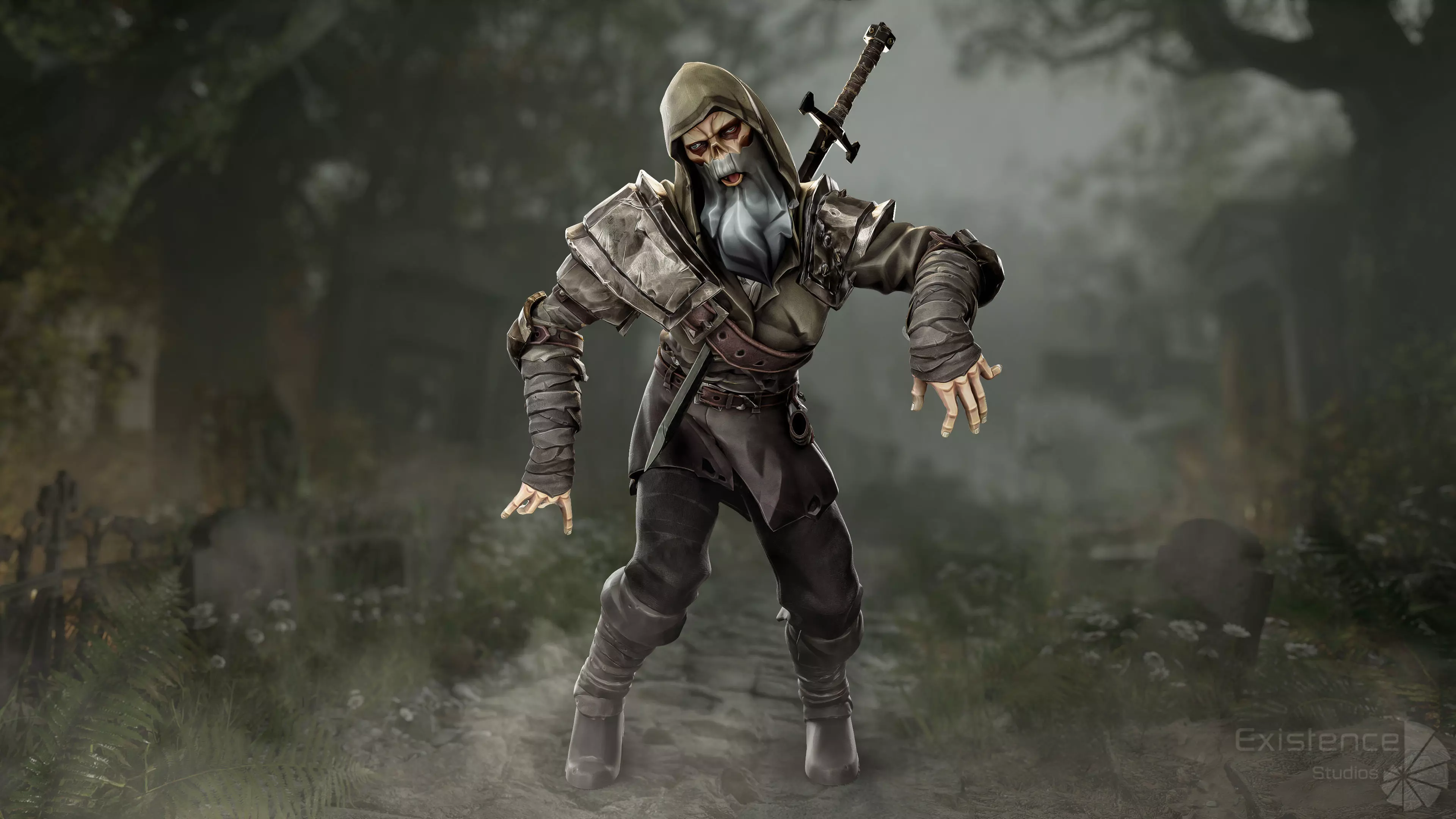 Old Undead Draugr - Stylized Zombie Warrior - Norse Fantasy - 72 Low-poly 3D model_5