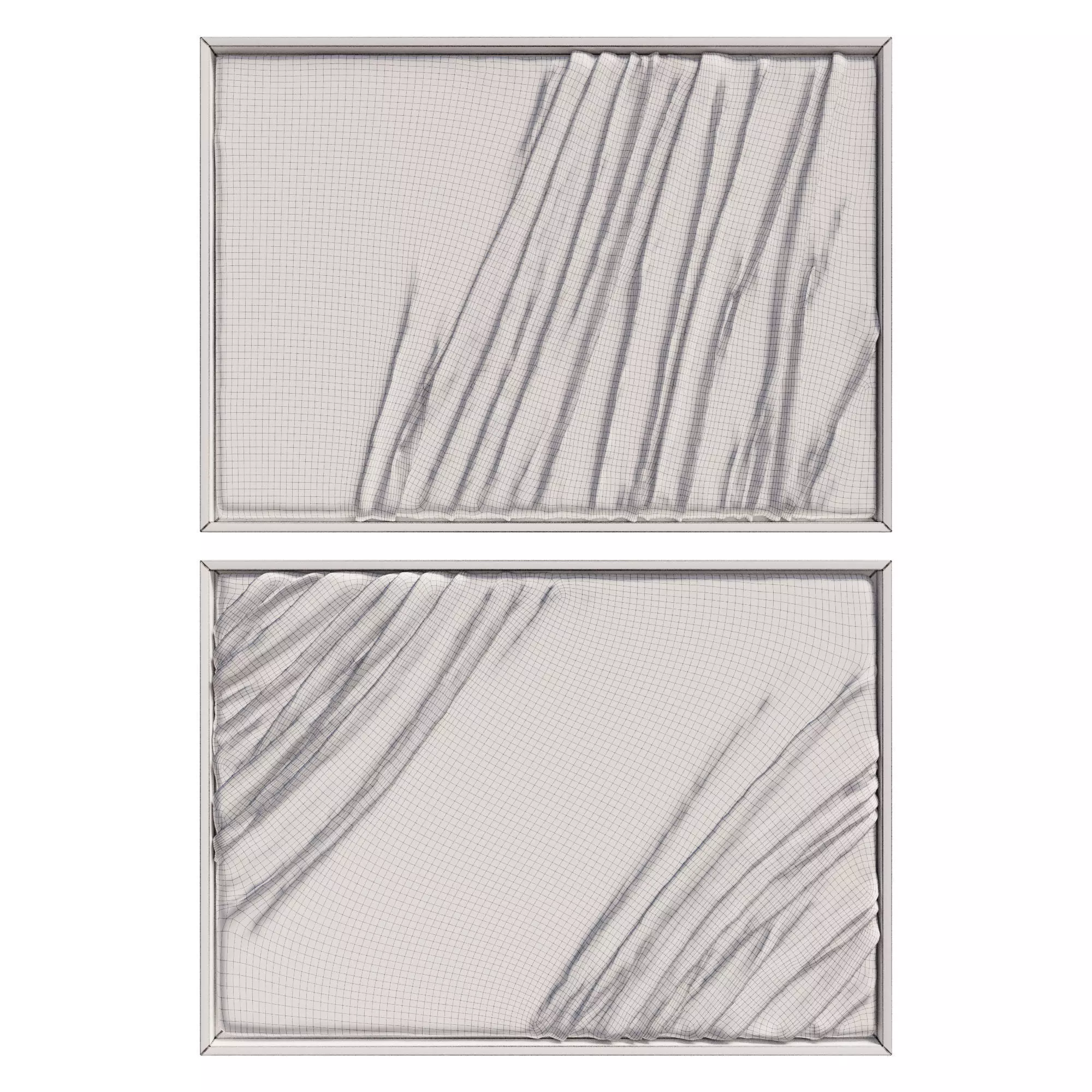 Wood Dimensional Wavy Wall Decor 3D model_5