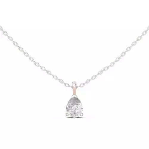Solitaire Pear Diamond Pendant Woman Necklace 3dm STL Video