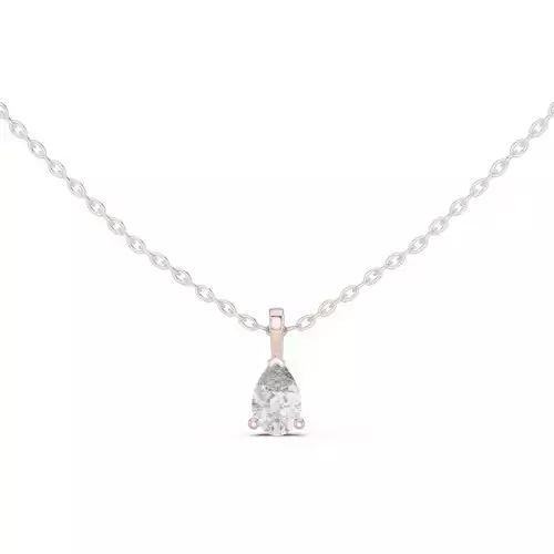 Solitaire Pear Diamond Pendant Woman Necklace 3dm STL Video