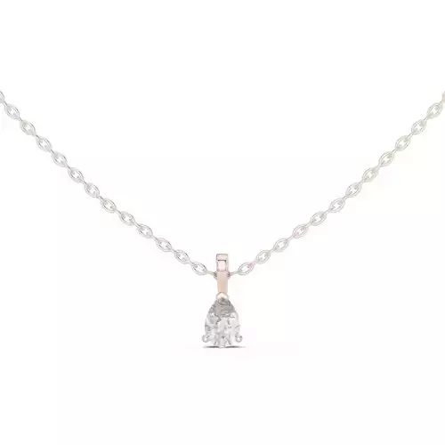 Solitaire Pear Diamond Pendant Woman Necklace 3dm STL Video