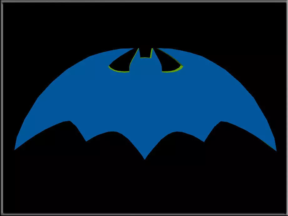 Bat Halloween Sign 05 Low-poly 3D model_0