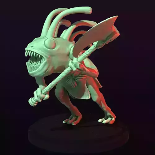 Murloc Barbarian with Greataxe