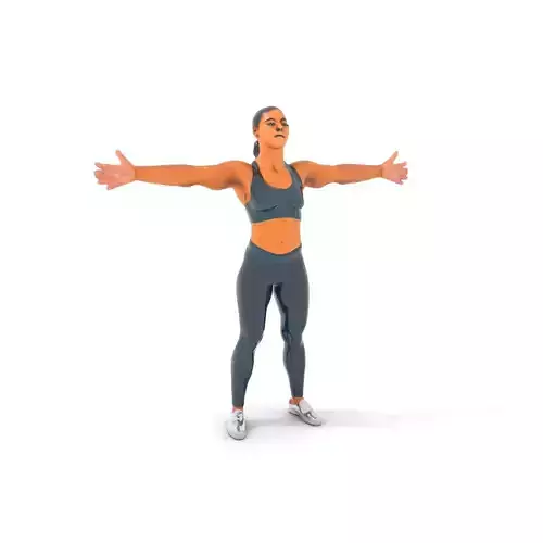 Athletic Female Pose Model Pack Low-poly 3D model
