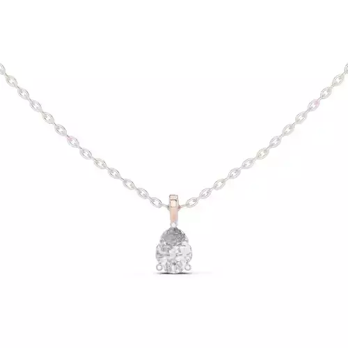 Solitaire Pear Diamond Pendant Woman Necklace 3dm STL Video