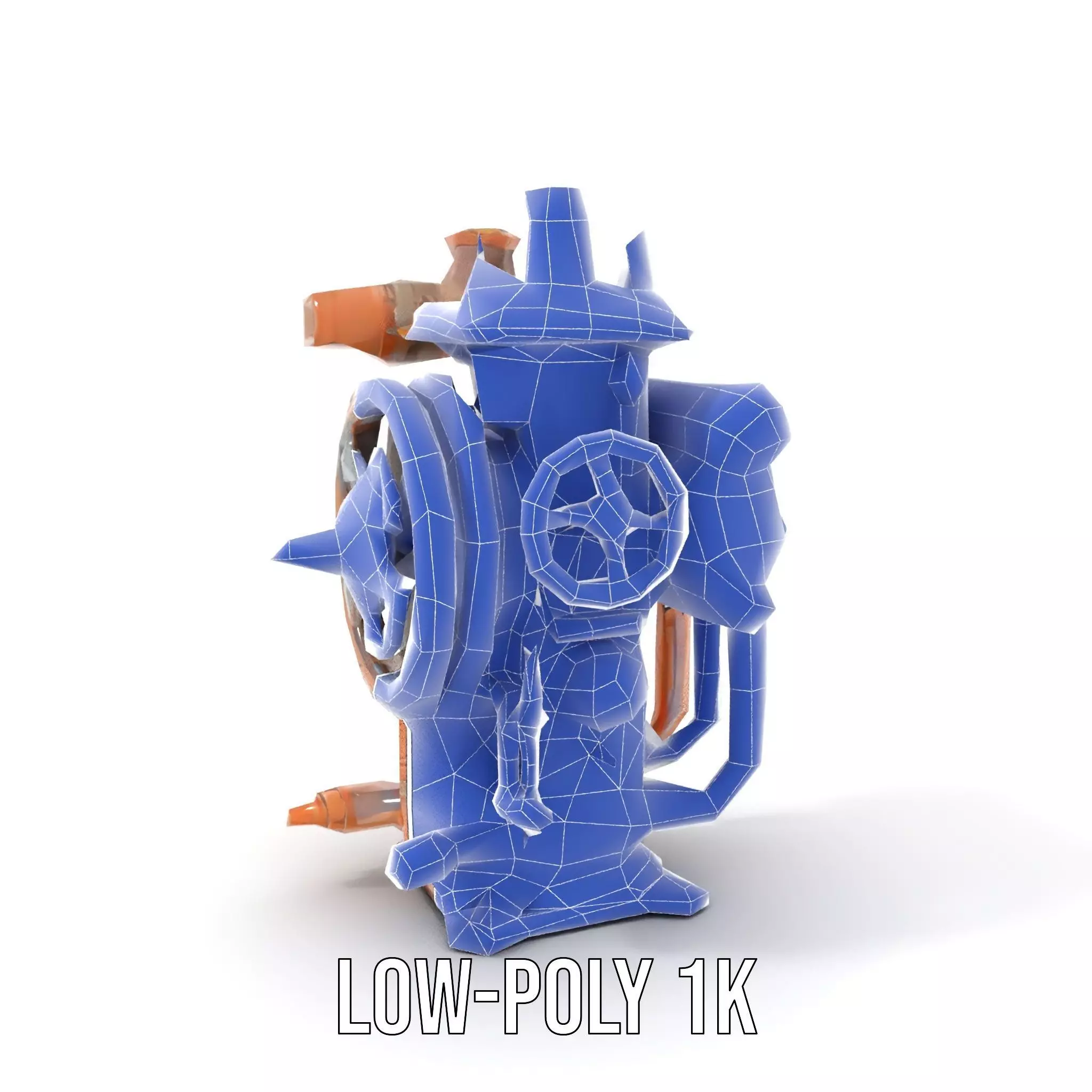 Steampunk Engine Model Pack with Intricate Detailing Low-poly 3D model_13