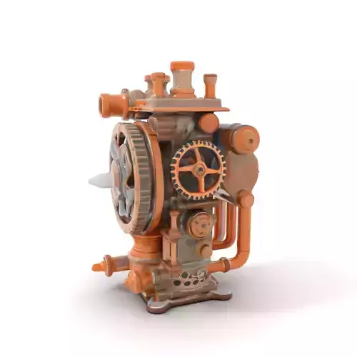 Steampunk Engine Model Pack with Intricate Detailing