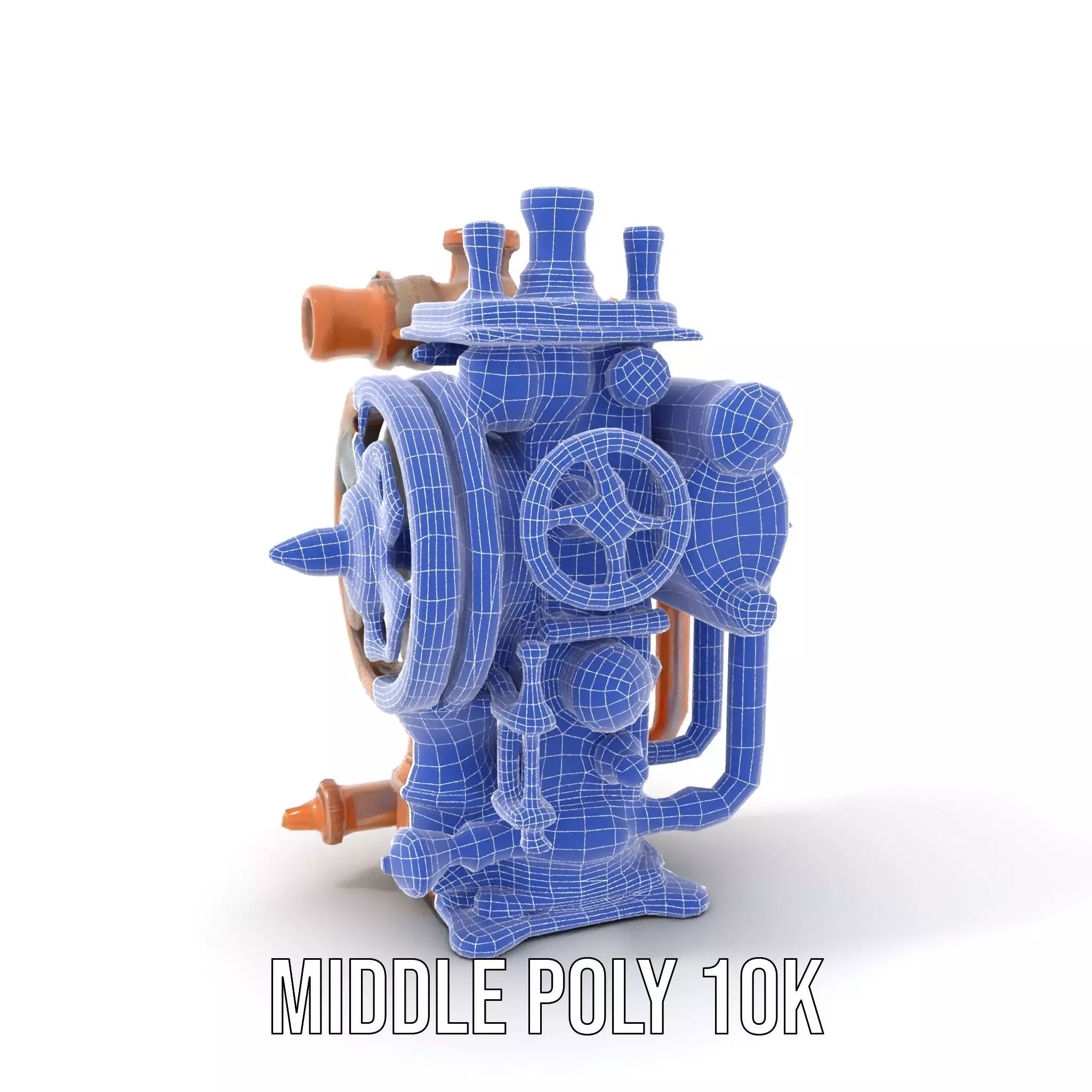 Steampunk Engine Model Pack with Intricate Detailing Low-poly 3D model_25
