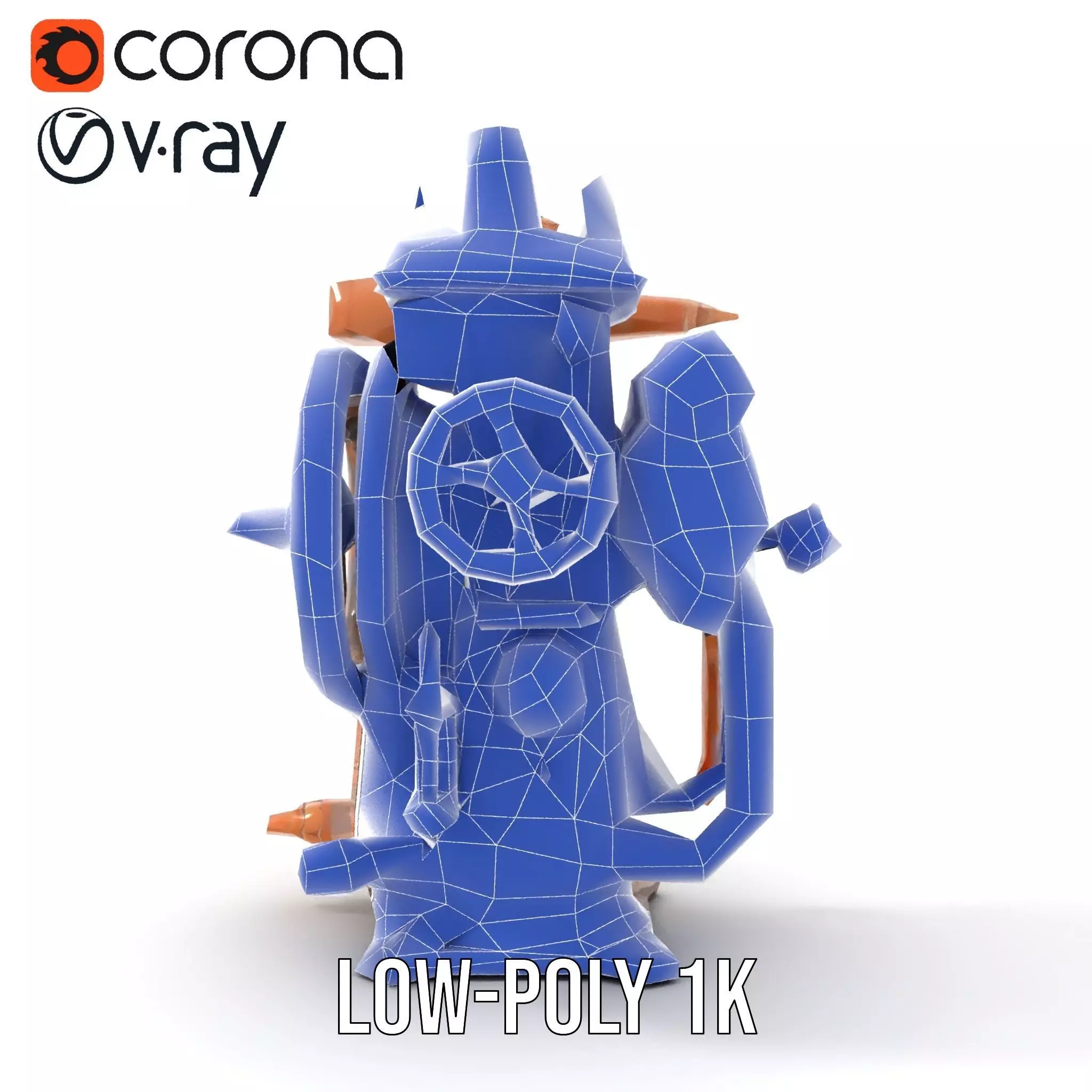 Steampunk Engine Model Pack with Intricate Detailing Low-poly 3D model_26