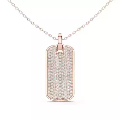 Round Cut Diamond Pendant Woman Necklace 3dm STL Video