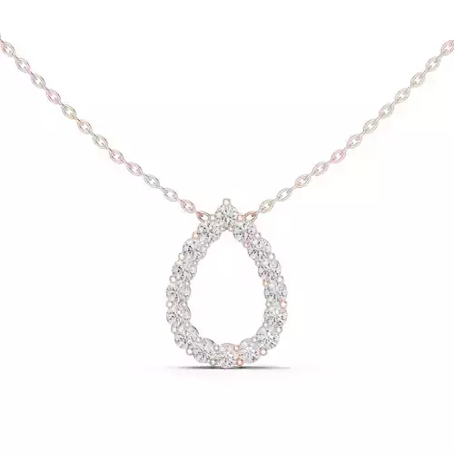 Round Diamond Pear Shape Pendant Woman 3dm STL Video 3D print model