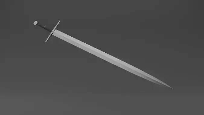 Optimizated low poly sword