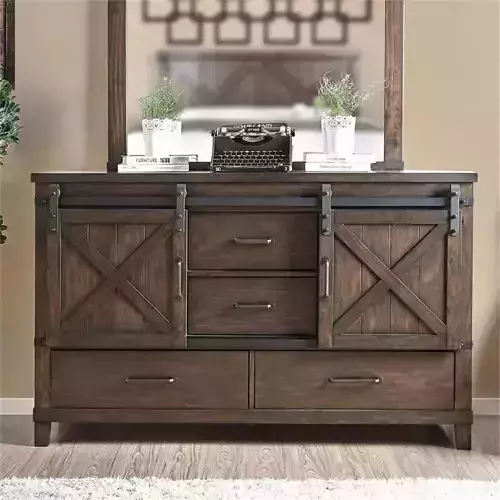Drawer Dresser in Dark Walnut