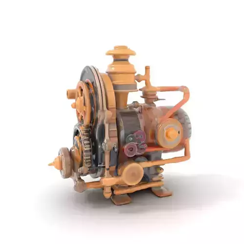 Steampunk Engine Model Pack with Detailed Gear System