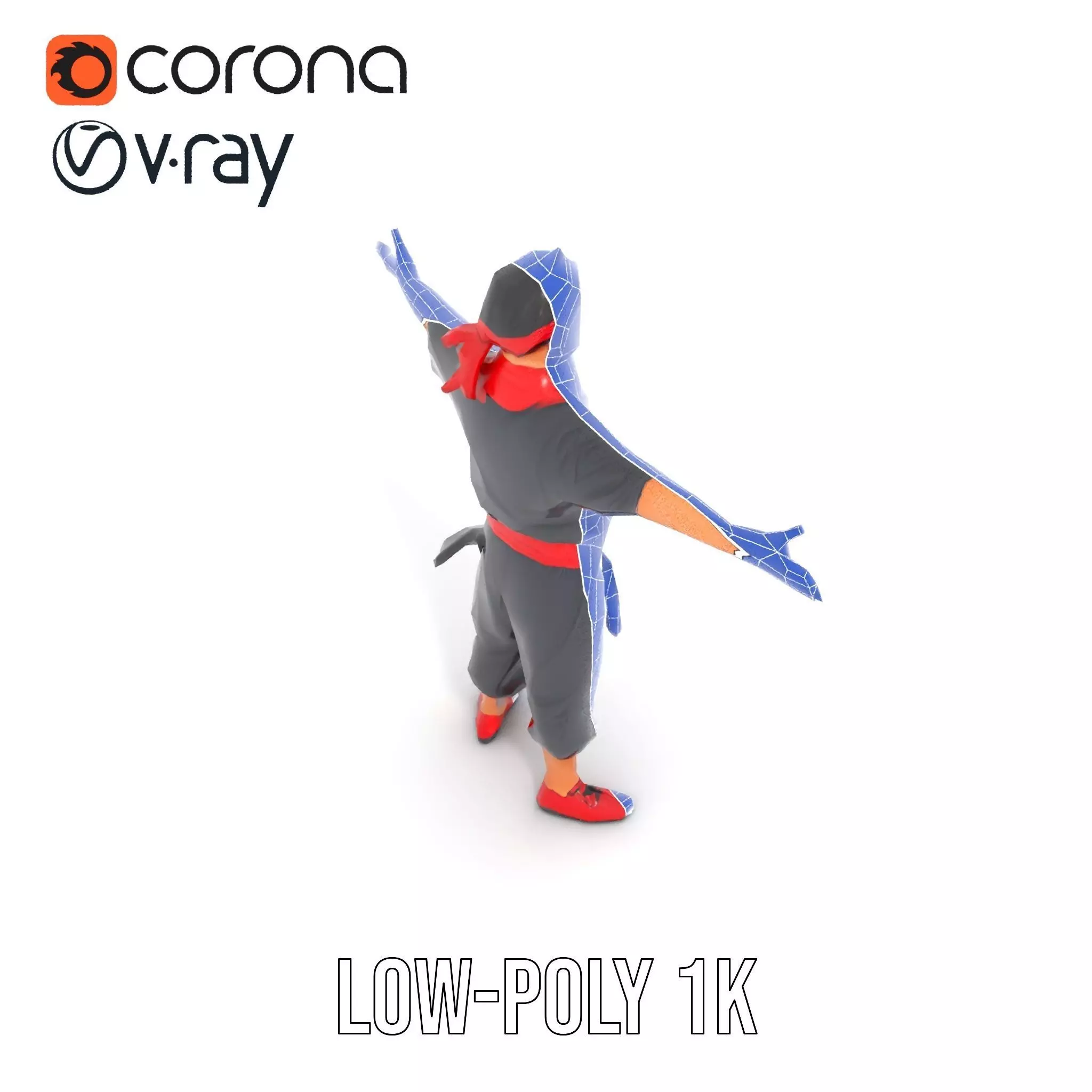 Martial Artist Character Model Pack with Dynamic Outfit Low-poly 3D model_20